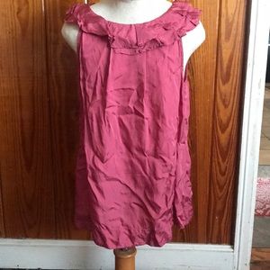 Size medium banana republic ruffled top- pink
